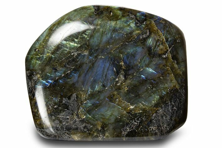 Flashy, Free-Standing Polished Labradorite - Madagascar #325222